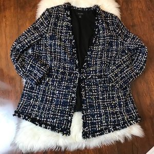 ❄️🅢🅐🅛🅔 Halogen NWOT  Raw Edge Peplum Jacket 2X